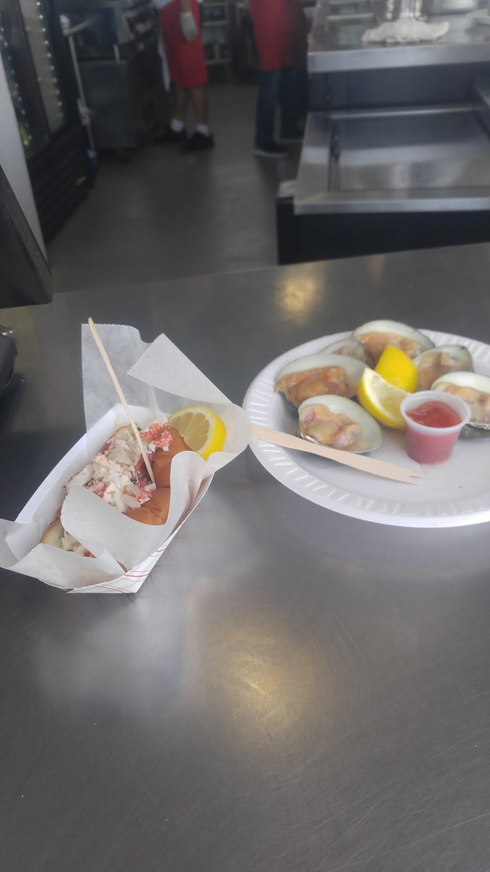 Lobster Roll and Clams